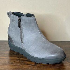 Sorel Women's Evie II Wedge Booties size 7 color Quarry Grill